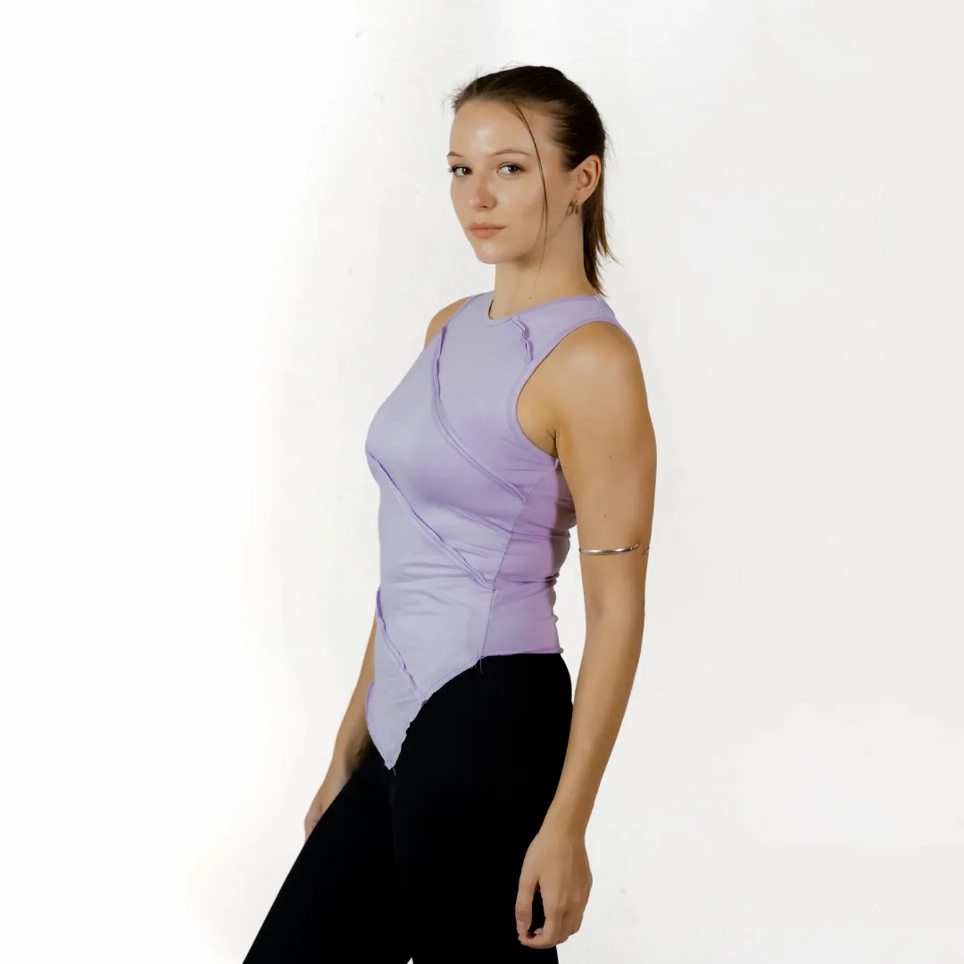 Lavender Asymmetrical Top