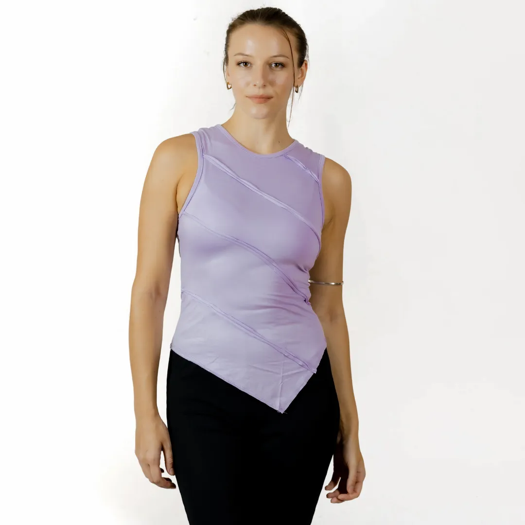 Lavender Asymmetrical Top