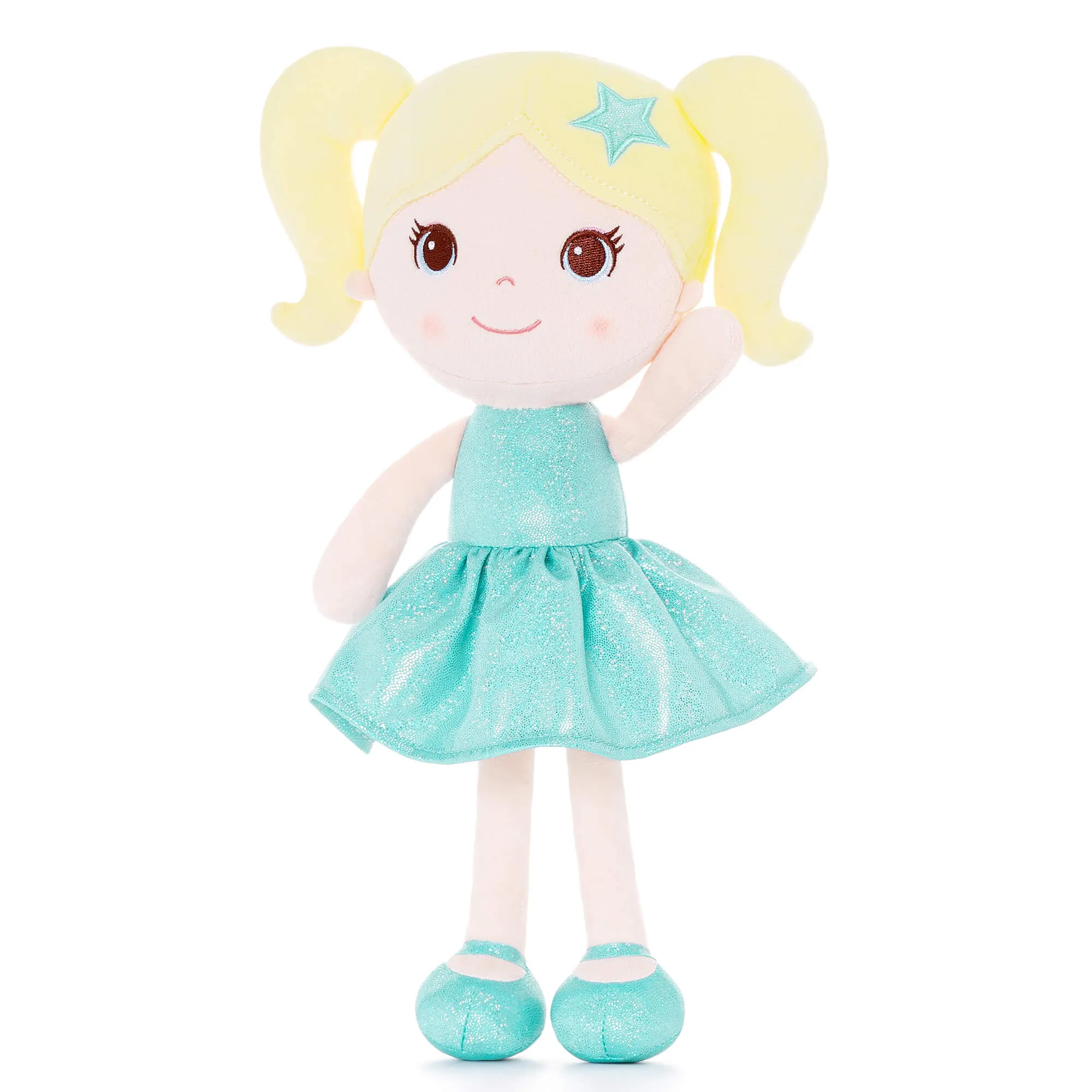 Lazadagifts 12-inch Personalized Fashion Girls Stars Glitter Girls Aqua