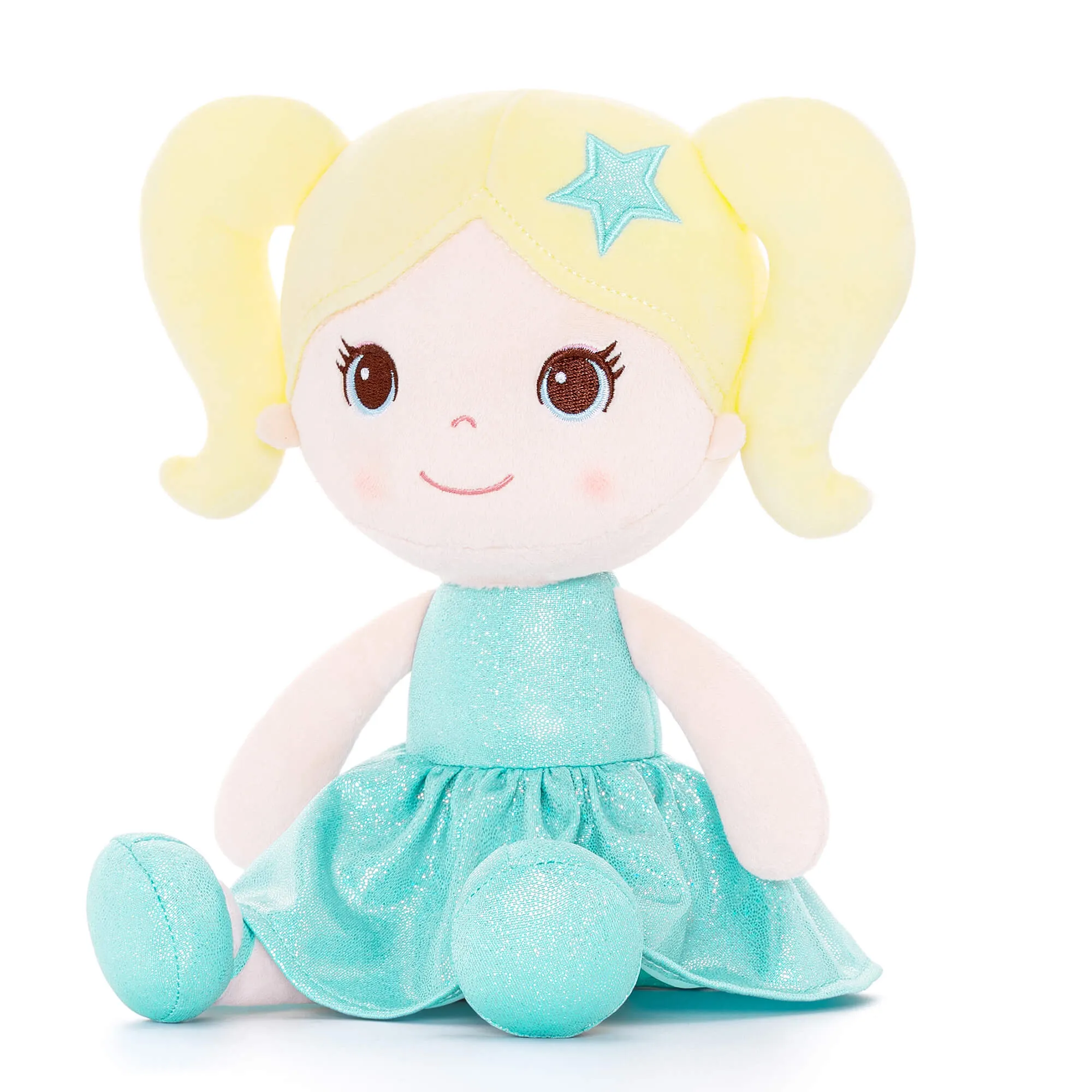 Lazadagifts 12-inch Personalized Fashion Girls Stars Glitter Girls Aqua