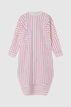 Lee Mathews Tucker Dress in Red Stripe