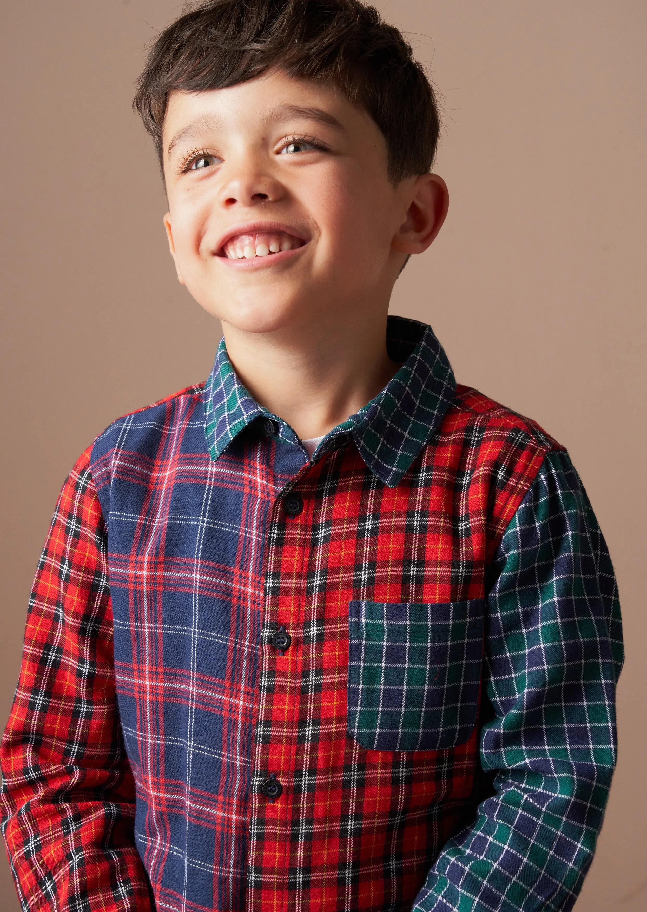 Lewis Red Mixed Check Shirt