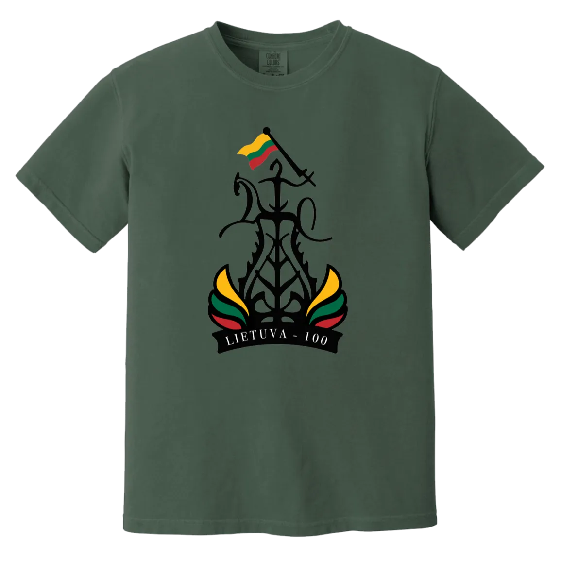 Lietuva 100 Restored - Men/Women Unisex Soft-Washed Comfort Cotton Short Sleeve T-Shirt