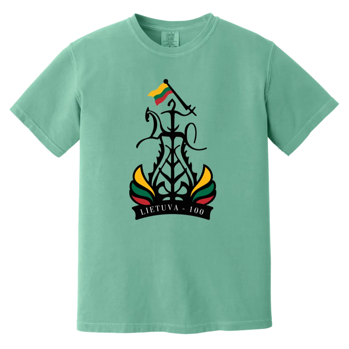 Lietuva 100 Restored - Men/Women Unisex Soft-Washed Comfort Cotton Short Sleeve T-Shirt