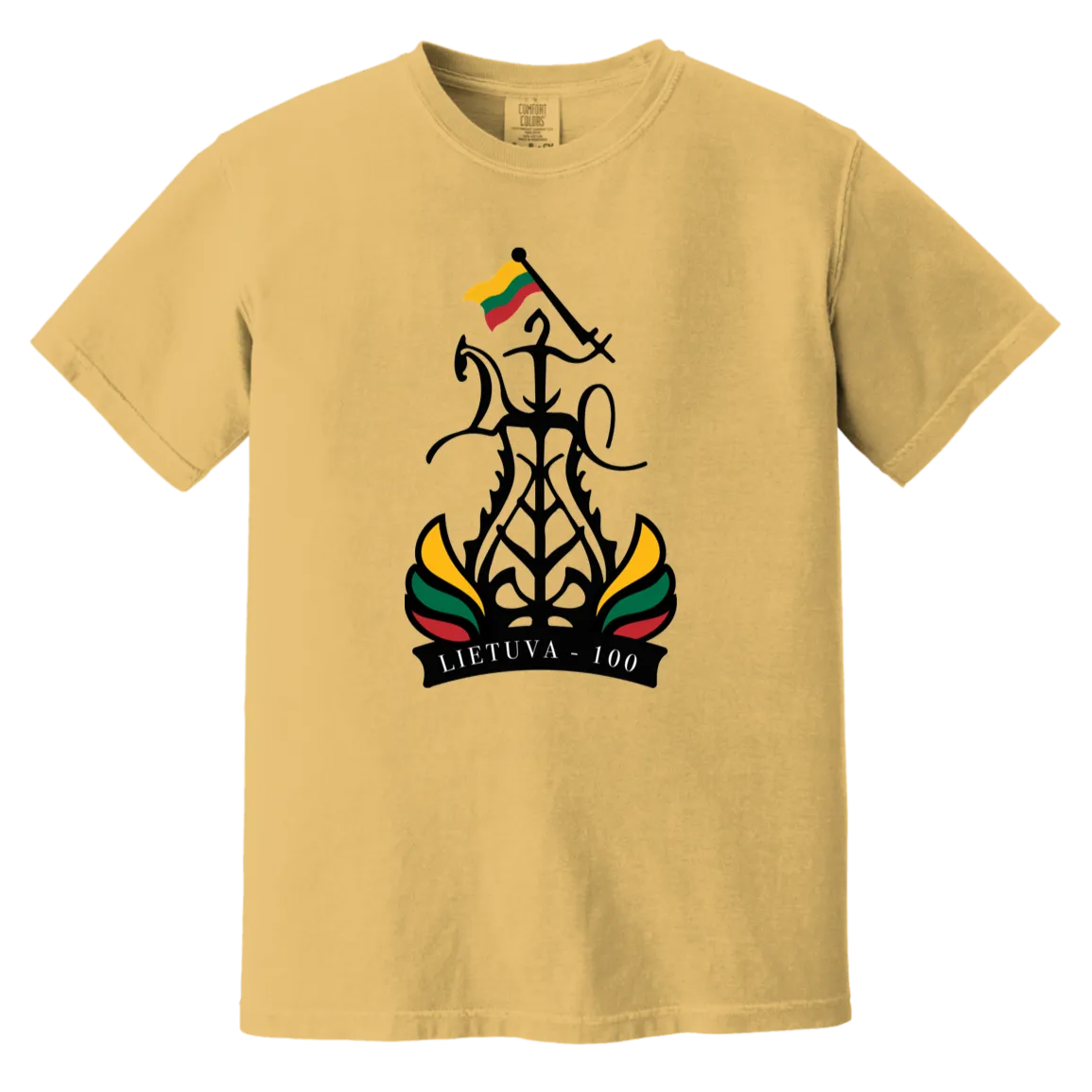 Lietuva 100 Restored - Men/Women Unisex Soft-Washed Comfort Cotton Short Sleeve T-Shirt
