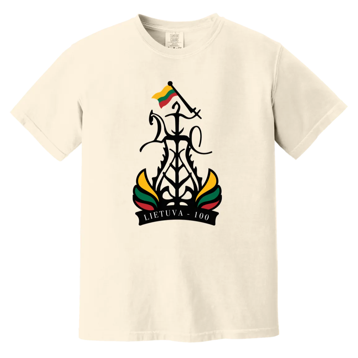 Lietuva 100 Restored - Men/Women Unisex Soft-Washed Comfort Cotton Short Sleeve T-Shirt