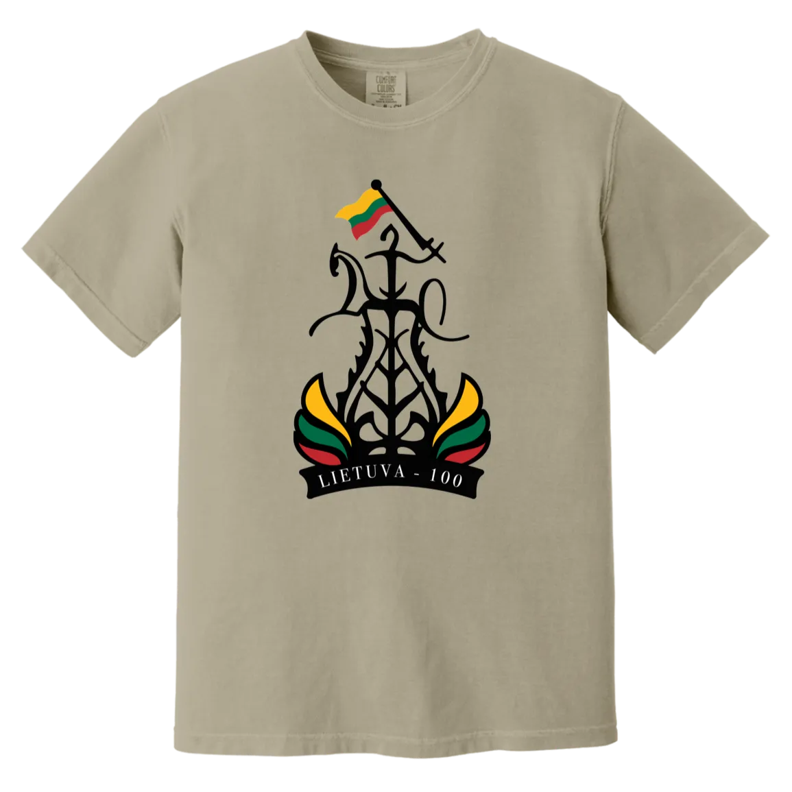 Lietuva 100 Restored - Men/Women Unisex Soft-Washed Comfort Cotton Short Sleeve T-Shirt
