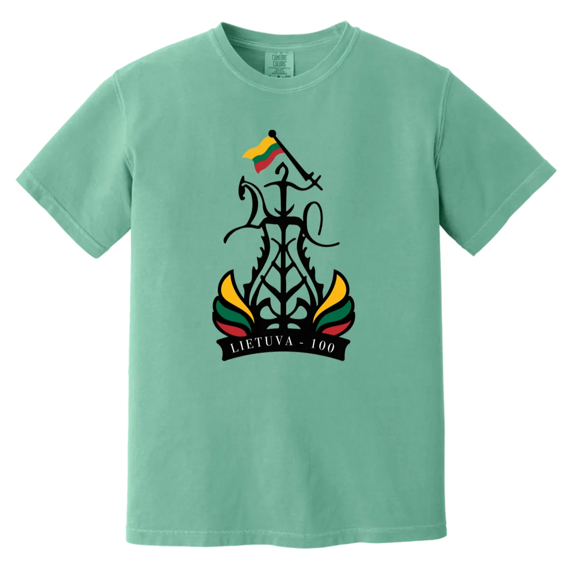 Lietuva 100 Restored - Men/Women Unisex Soft-Washed Comfort Cotton Short Sleeve T-Shirt