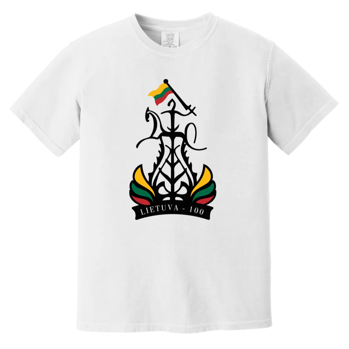 Lietuva 100 Restored - Men/Women Unisex Soft-Washed Comfort Cotton Short Sleeve T-Shirt