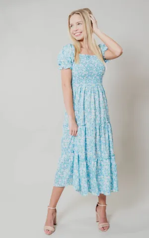 Light Blue Floral Dress - Final Sale
