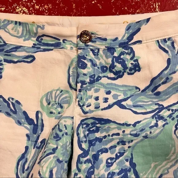 LILLY PULITZER THE BUTTERCUP Scalloped Sea Shells Shorts 2