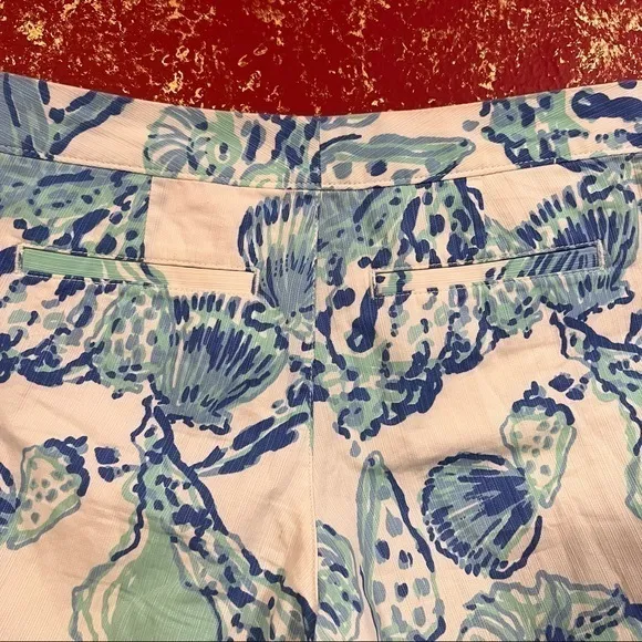 LILLY PULITZER THE BUTTERCUP Scalloped Sea Shells Shorts 2