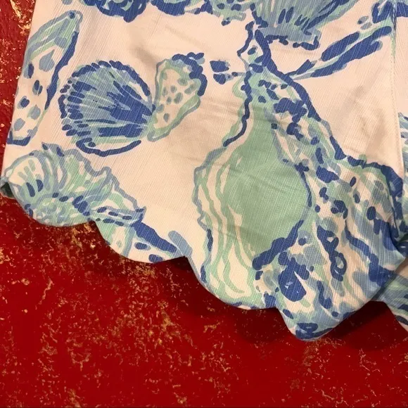 LILLY PULITZER THE BUTTERCUP Scalloped Sea Shells Shorts 2