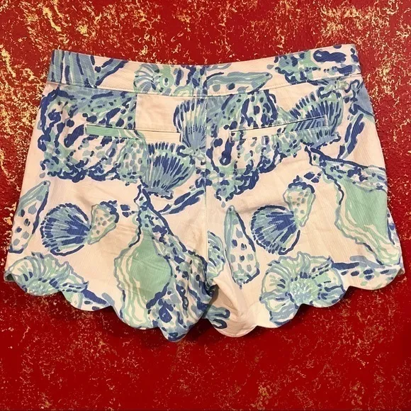 LILLY PULITZER THE BUTTERCUP Scalloped Sea Shells Shorts 2