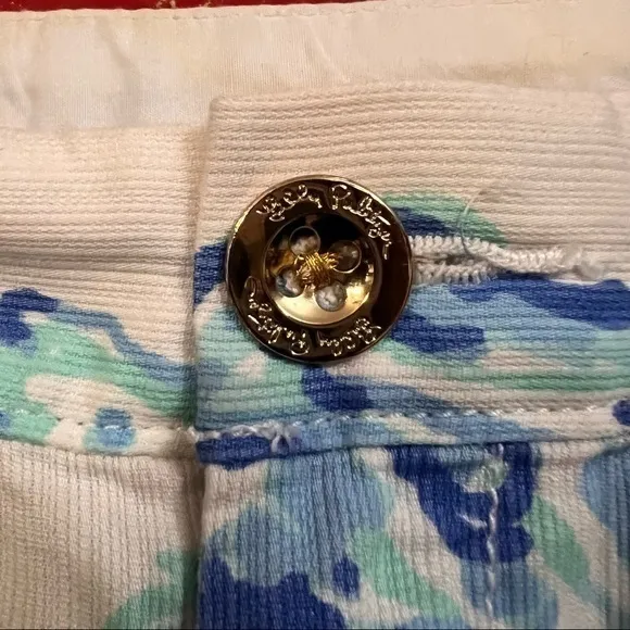 LILLY PULITZER THE BUTTERCUP Scalloped Sea Shells Shorts 2