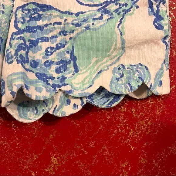 LILLY PULITZER THE BUTTERCUP Scalloped Sea Shells Shorts 2