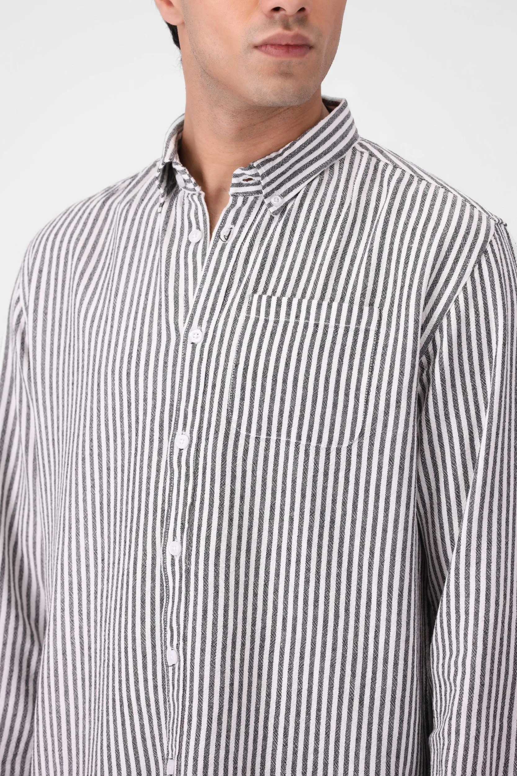 Linear Textured Casual Shirt