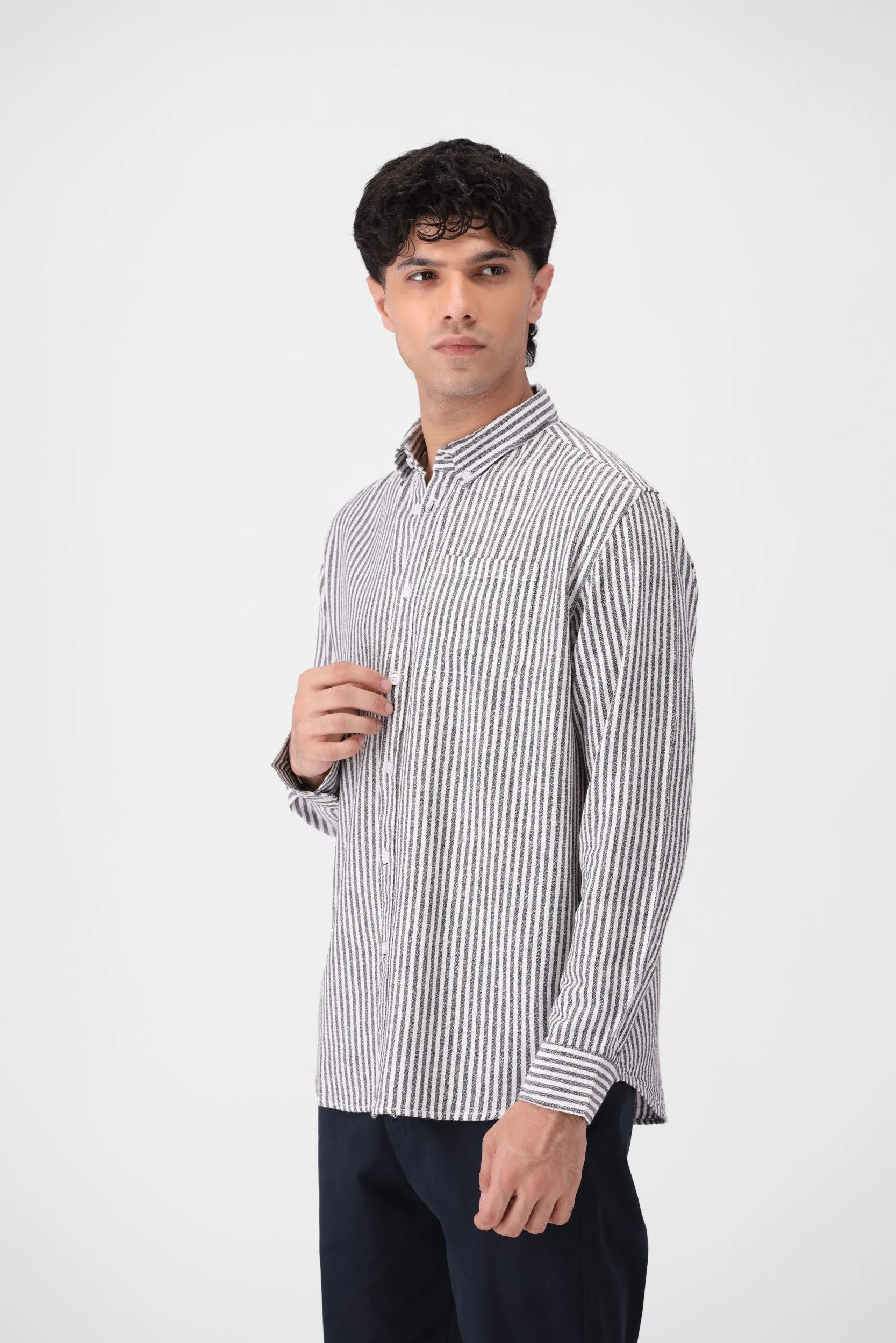Linear Textured Casual Shirt