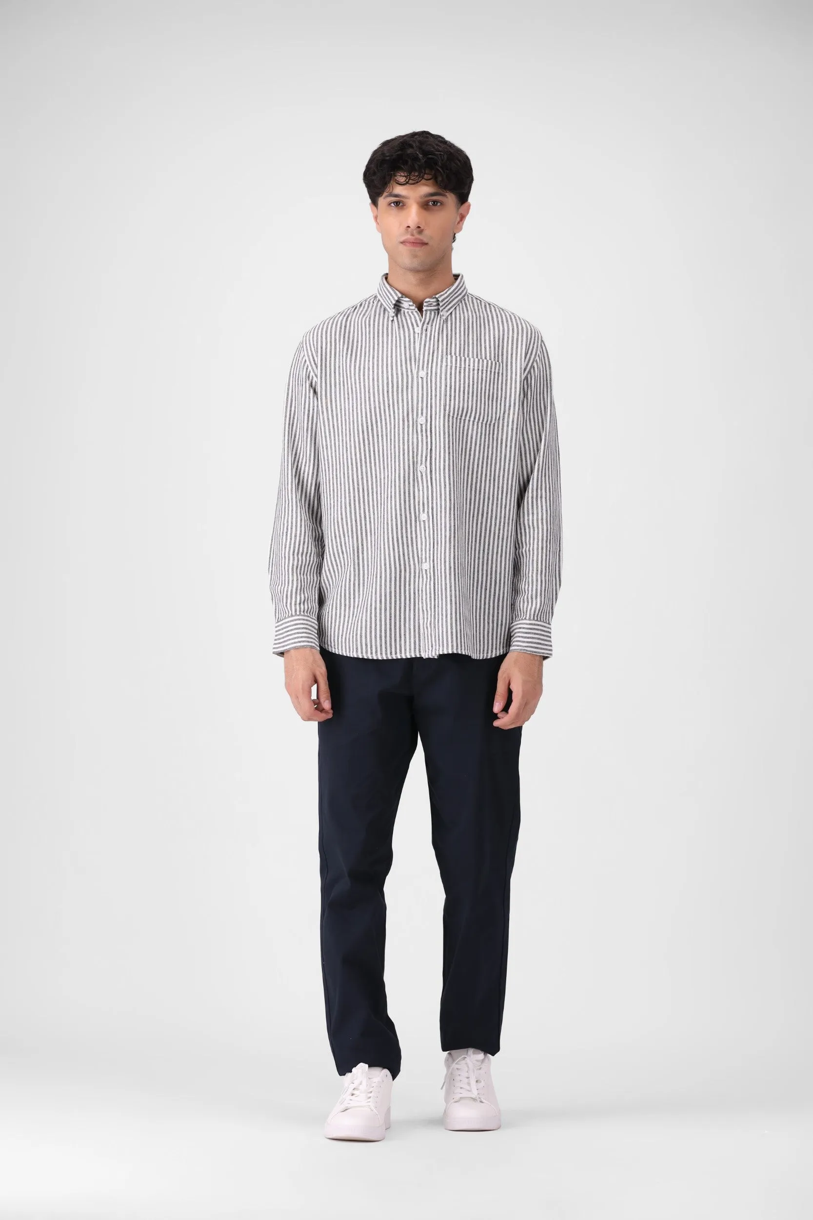 Linear Textured Casual Shirt