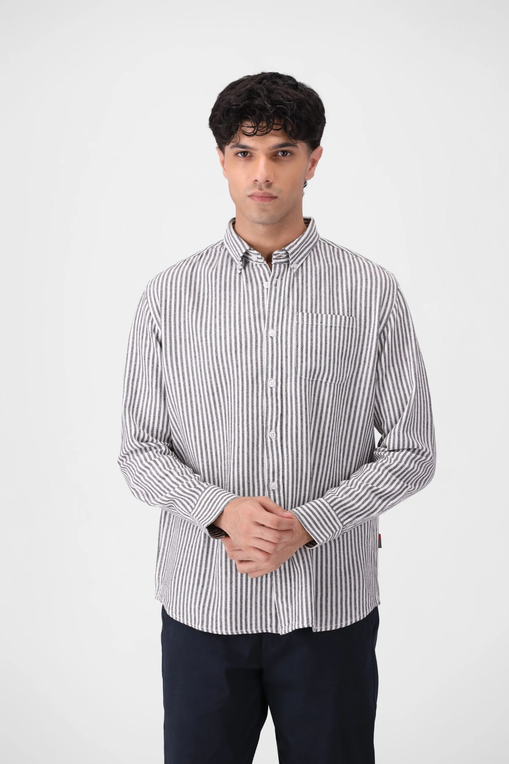 Linear Textured Casual Shirt
