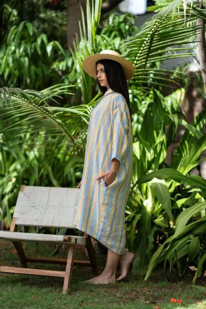 Linen Heidi Shirt Dress-Vern Yellow