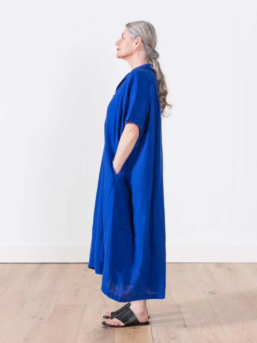 linen kite dress - royal