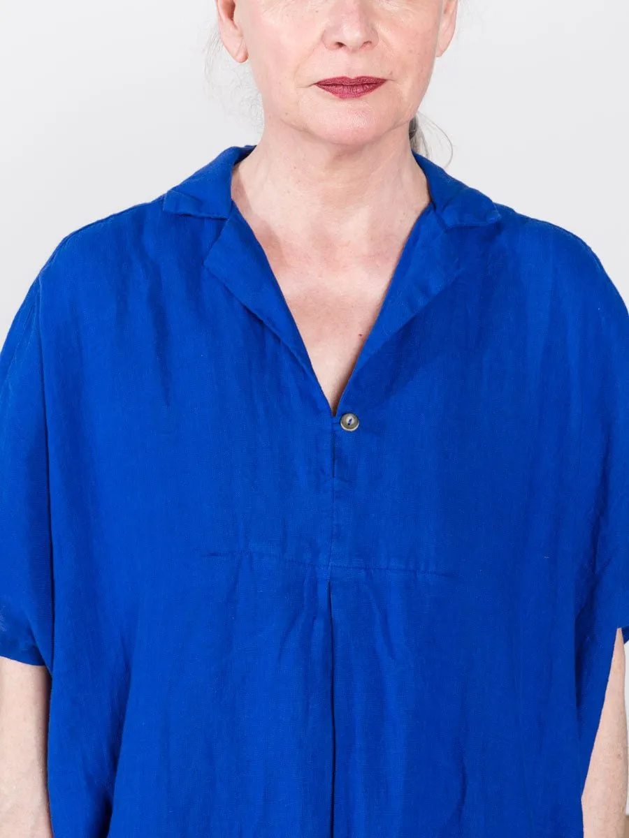 linen kite dress - royal