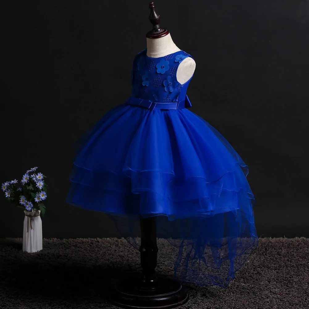Little Girls 3D Flower Formal  Dress