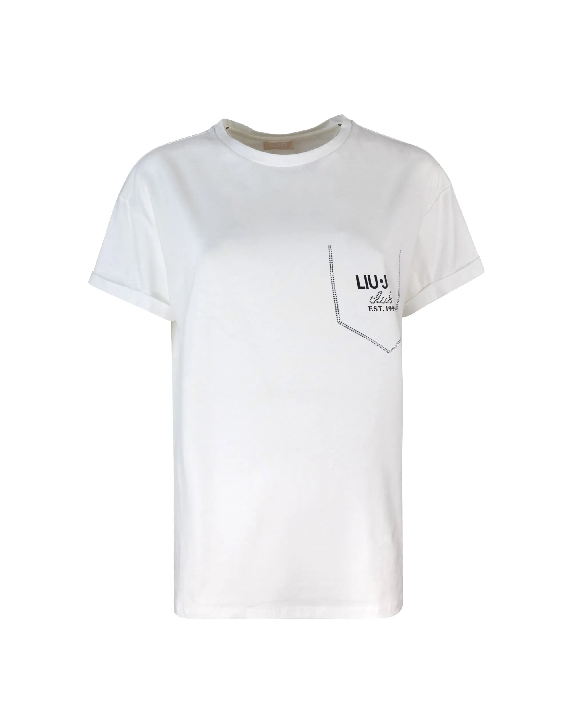 Liu Jo T -shirt con strass Bianca