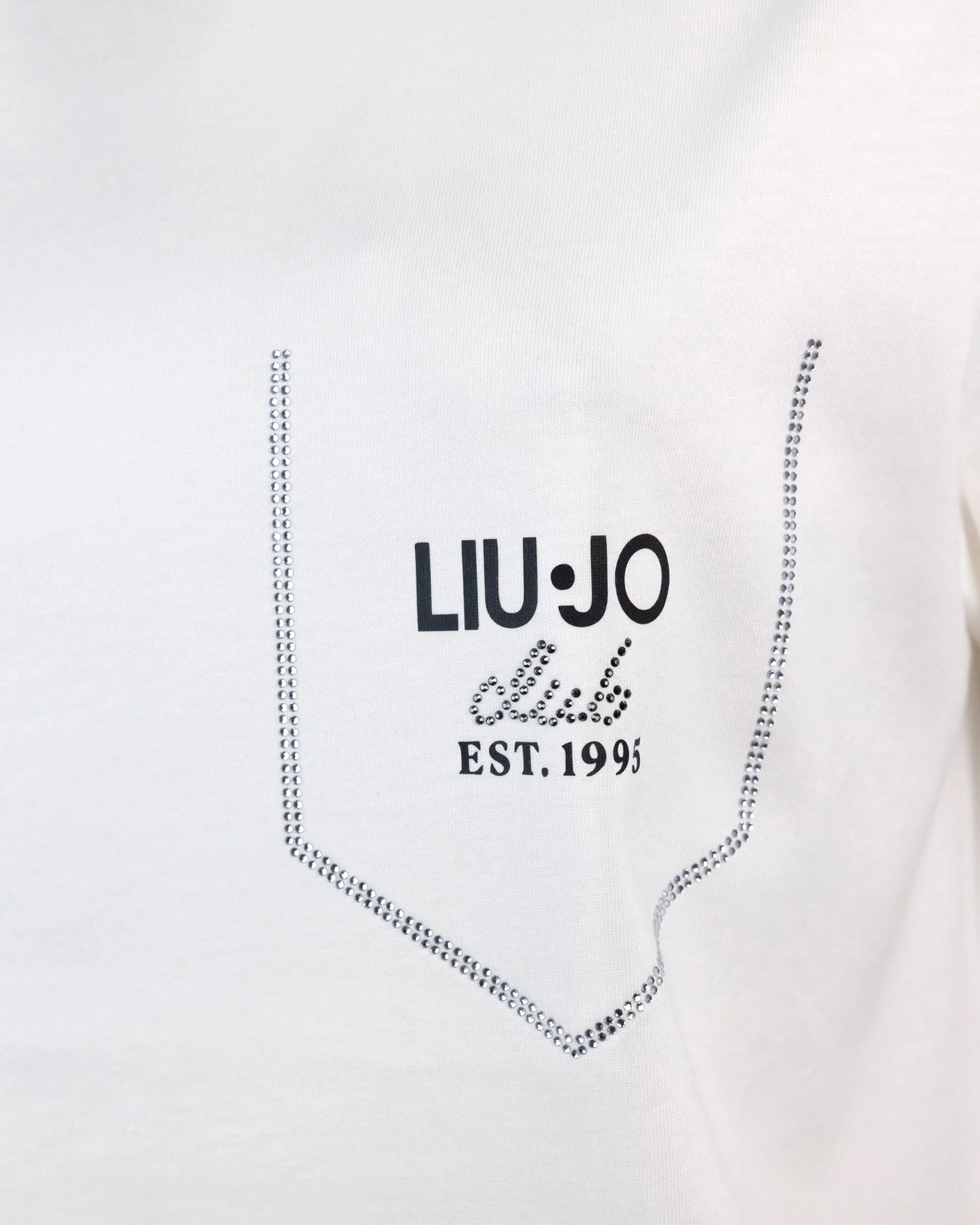 Liu Jo T -shirt con strass Bianca