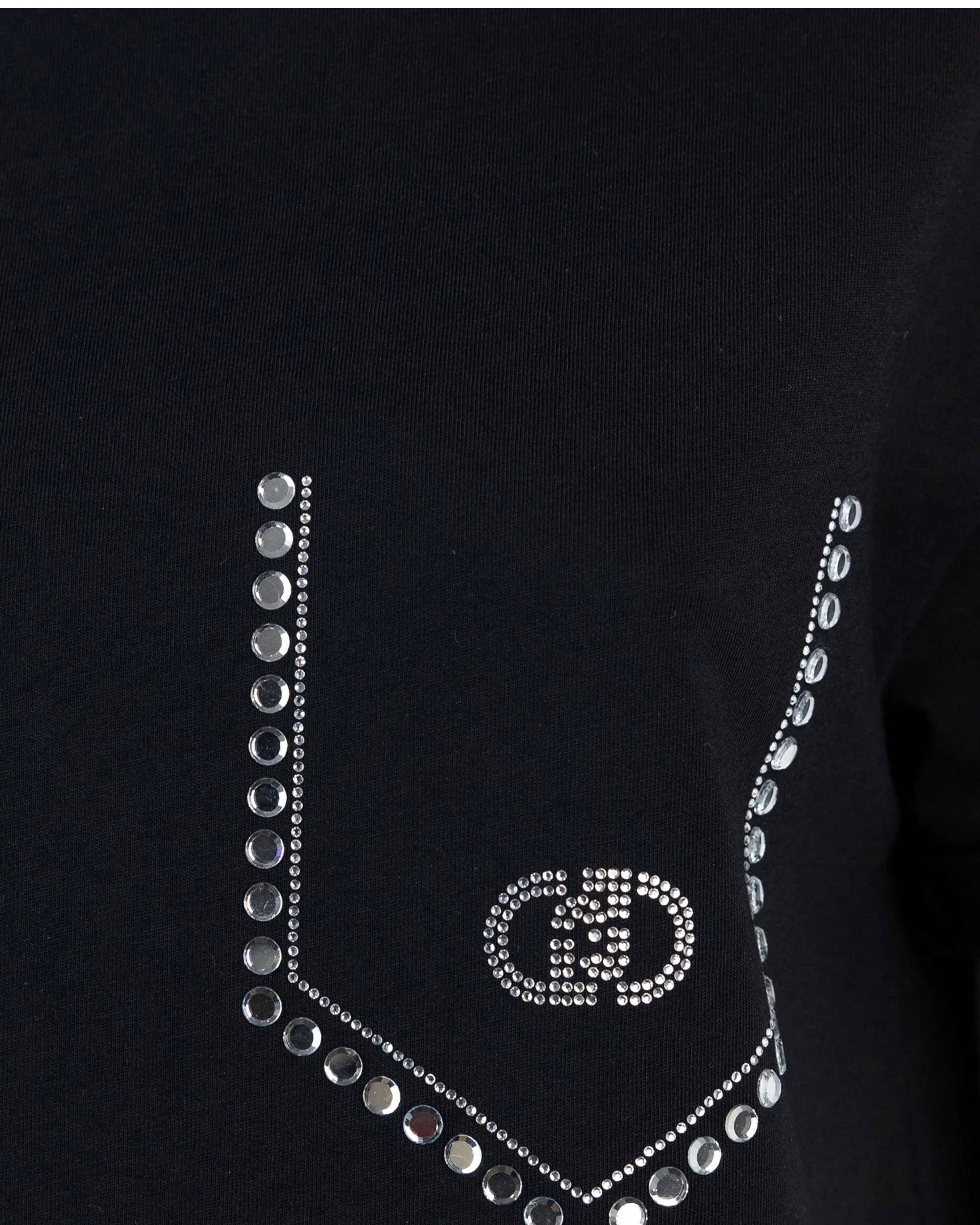 Liu Jo T -shirt con strass nera