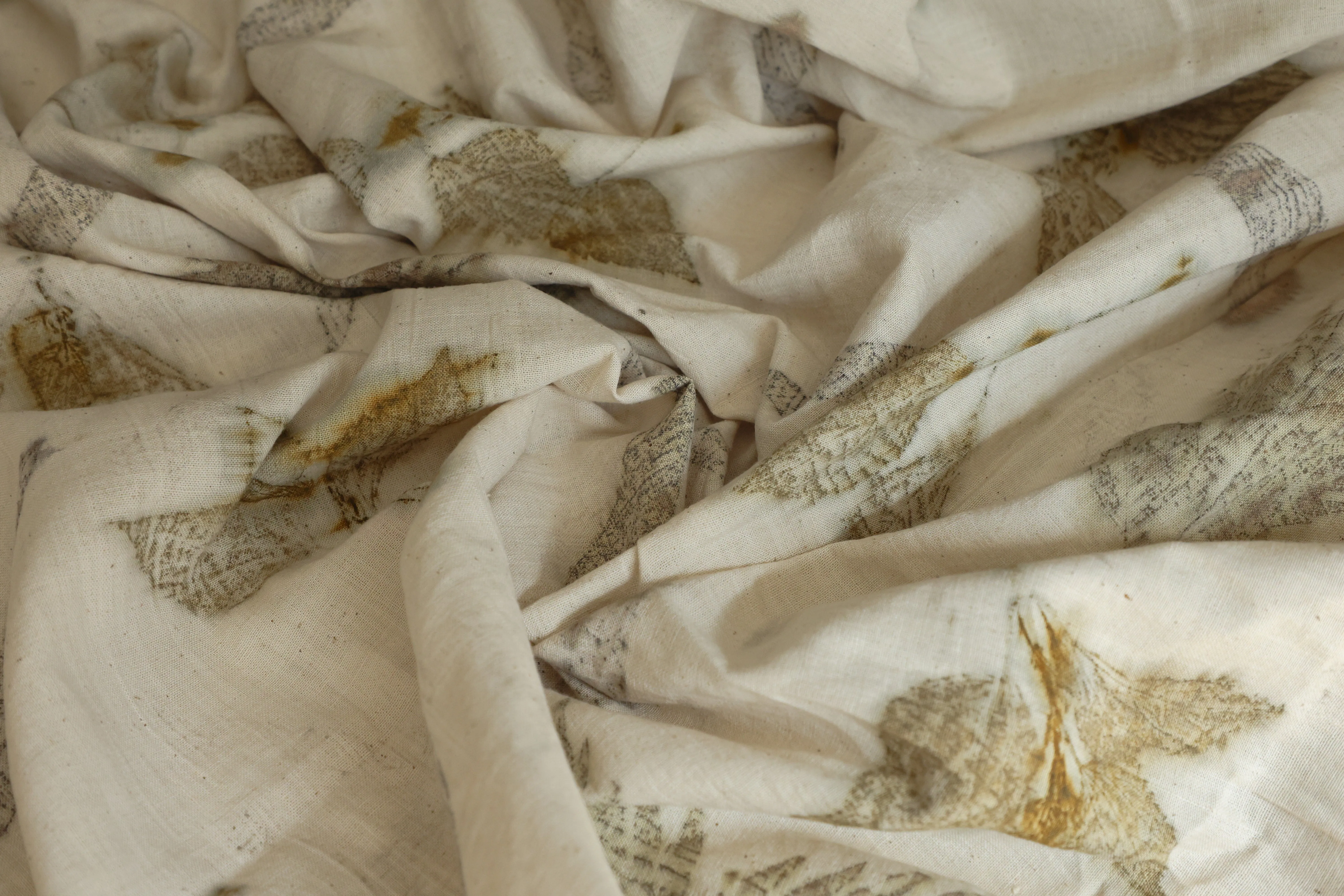 Live Leafy Khadi Pleated Dress