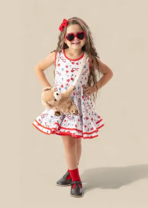 Lollipop Glasses Dress in White