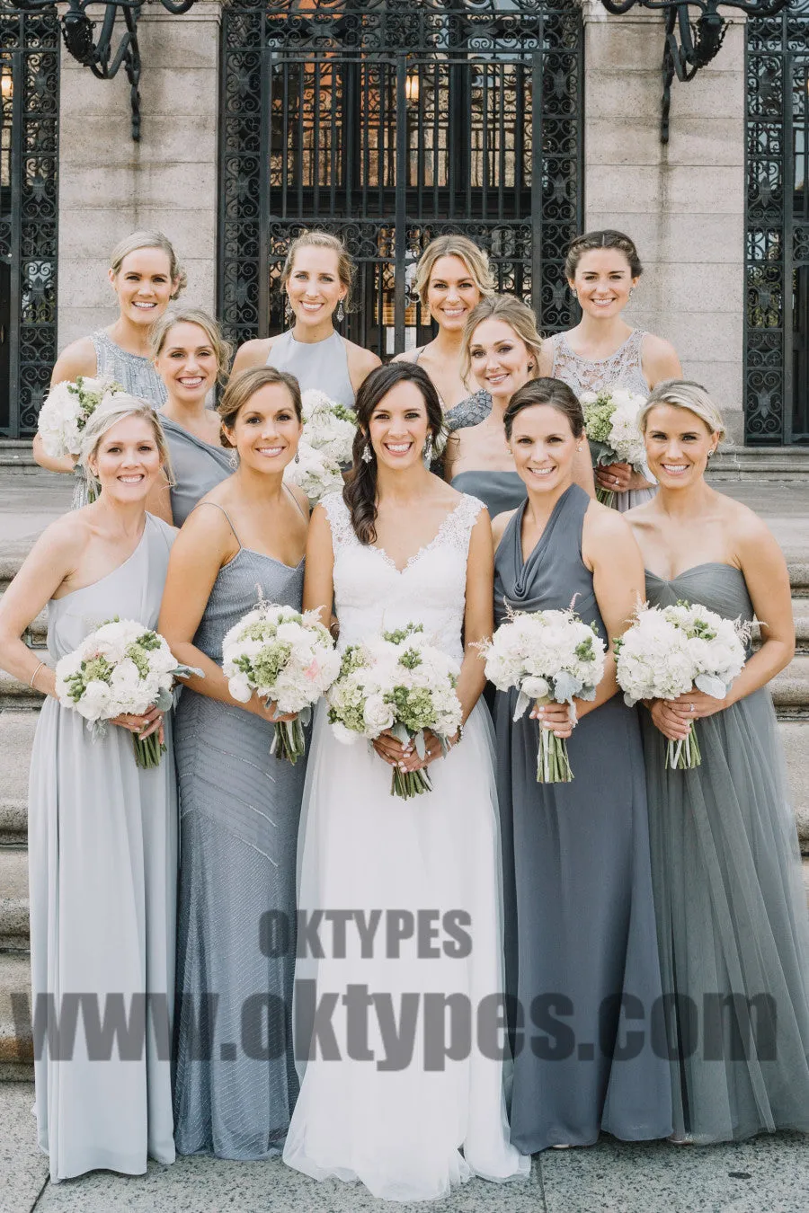 Long Floor Length Chiffon Bridesmaid Dresses, Cheap Bridesmaid Dresses, Charming Bridesmaid Dresses, TYP0342