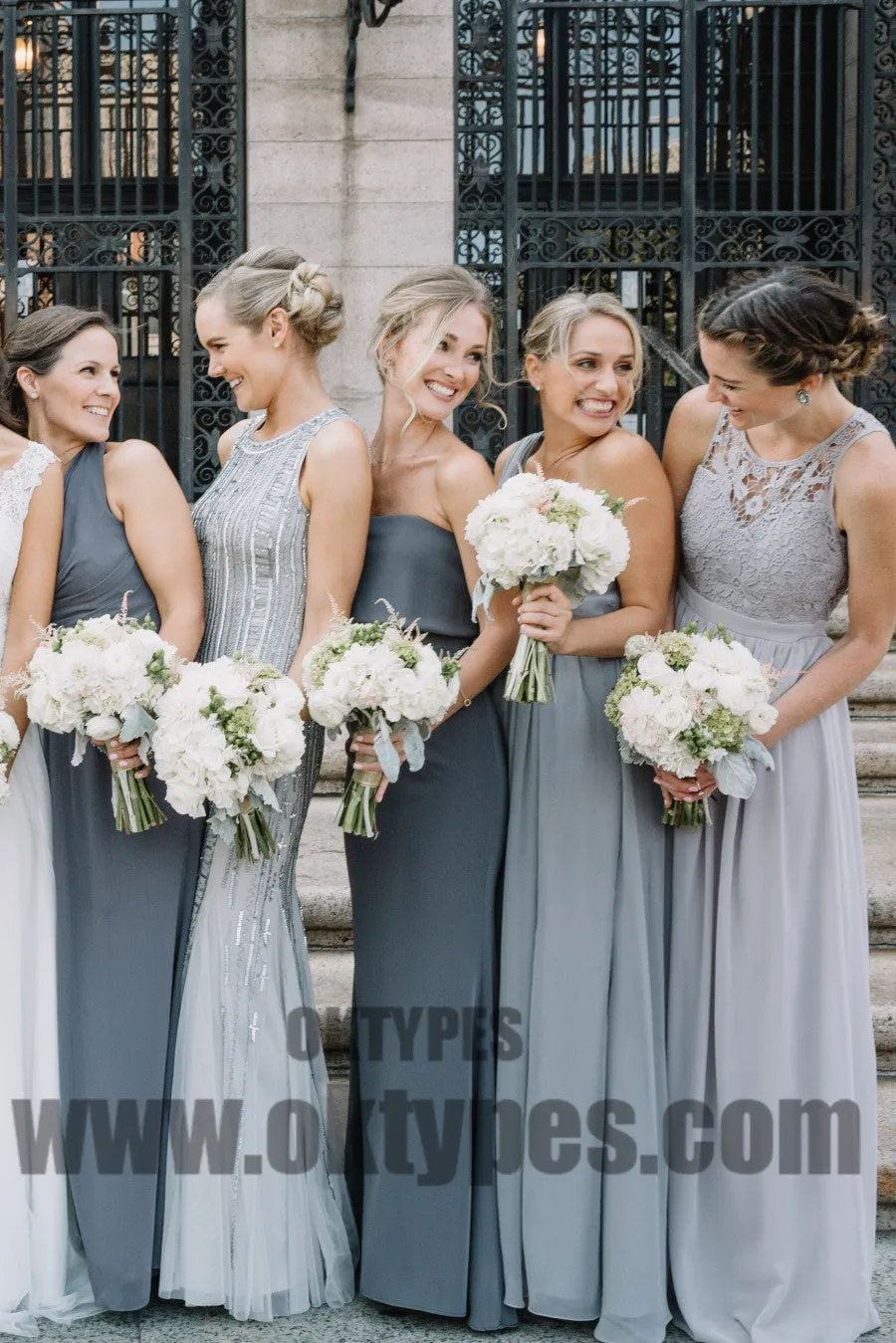 Long Floor Length Chiffon Bridesmaid Dresses, Cheap Bridesmaid Dresses, Charming Bridesmaid Dresses, TYP0342