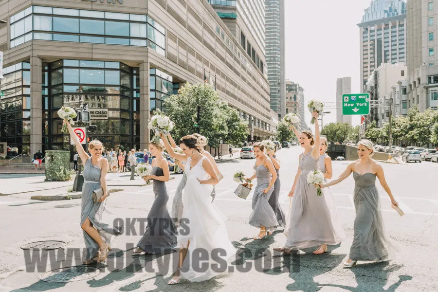 Long Floor Length Chiffon Bridesmaid Dresses, Cheap Bridesmaid Dresses, Charming Bridesmaid Dresses, TYP0342