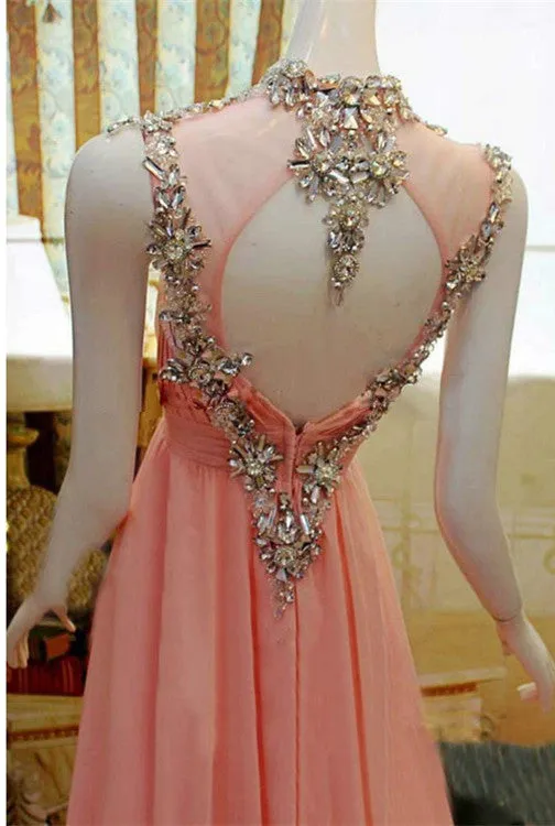 Long Mermaid Prom Dresses, Beading Prom Dresses, Open-back Prom Dresses, Square Prom Dresses, TYP0246