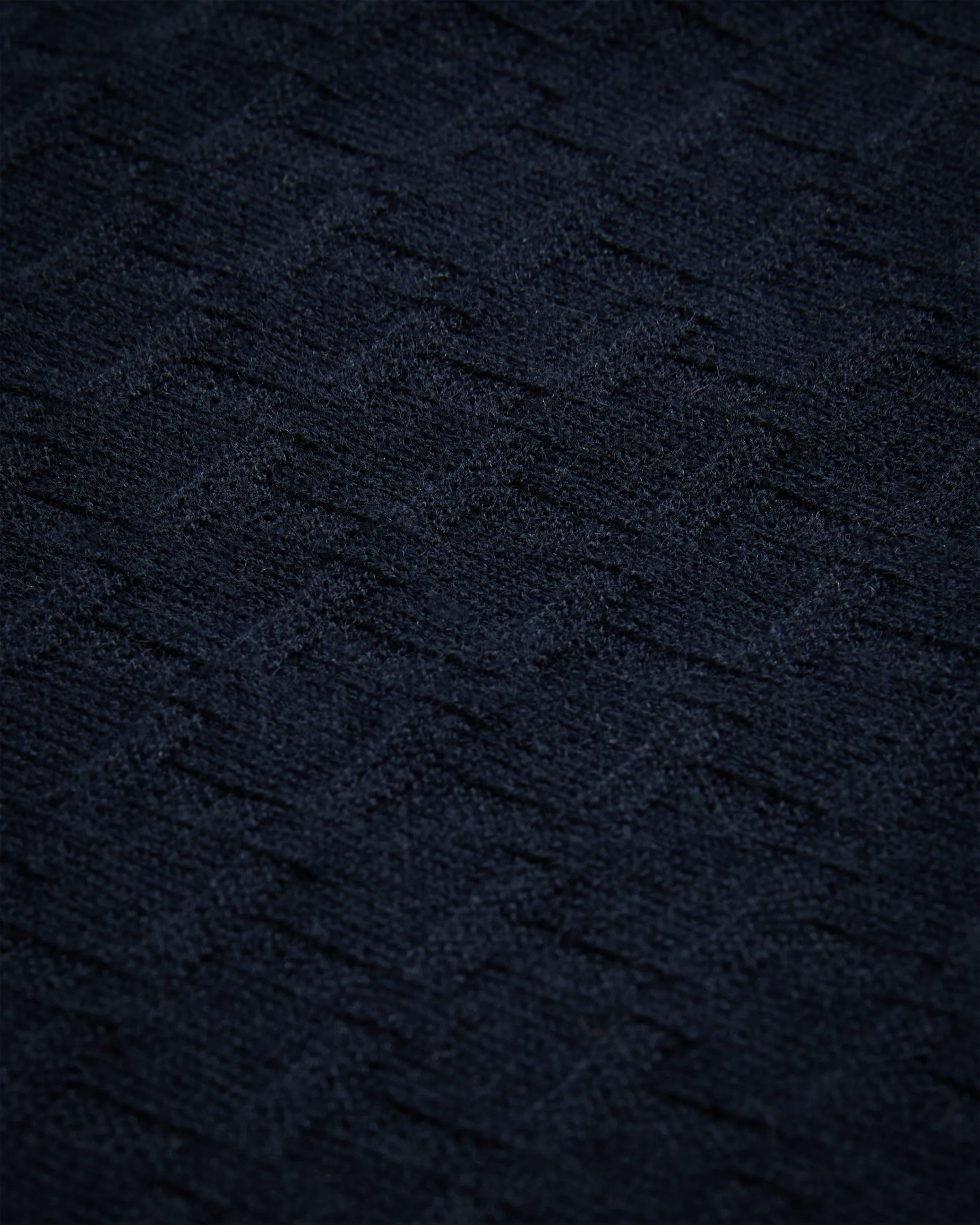 Loung Long Sleeve Diamond Stitch Crew Neck Navy