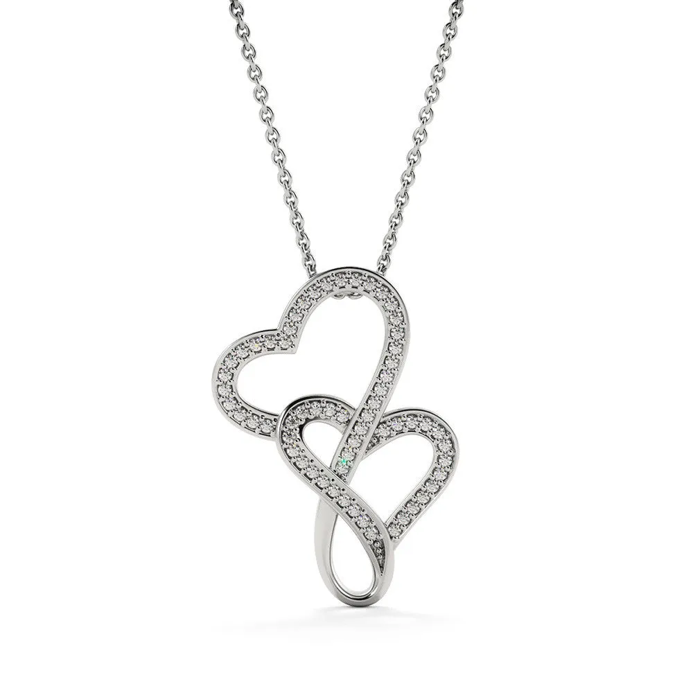 Love and Light-Double Hearts Necklace for Granddaughter