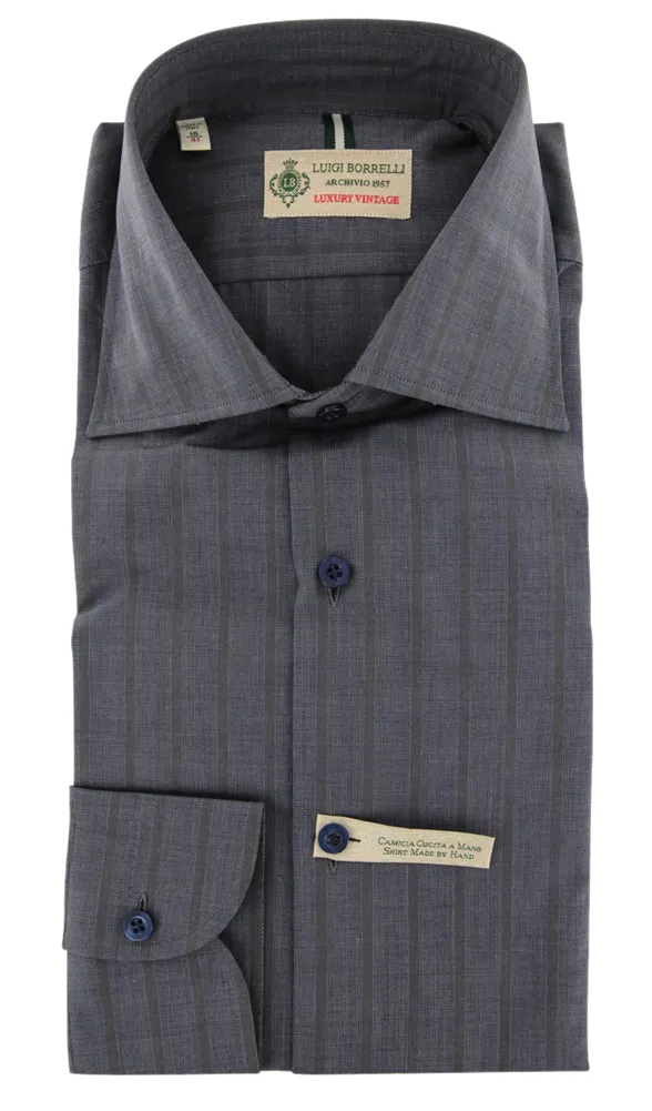 Luigi Borrelli Navy Blue Shirt - Extra Slim