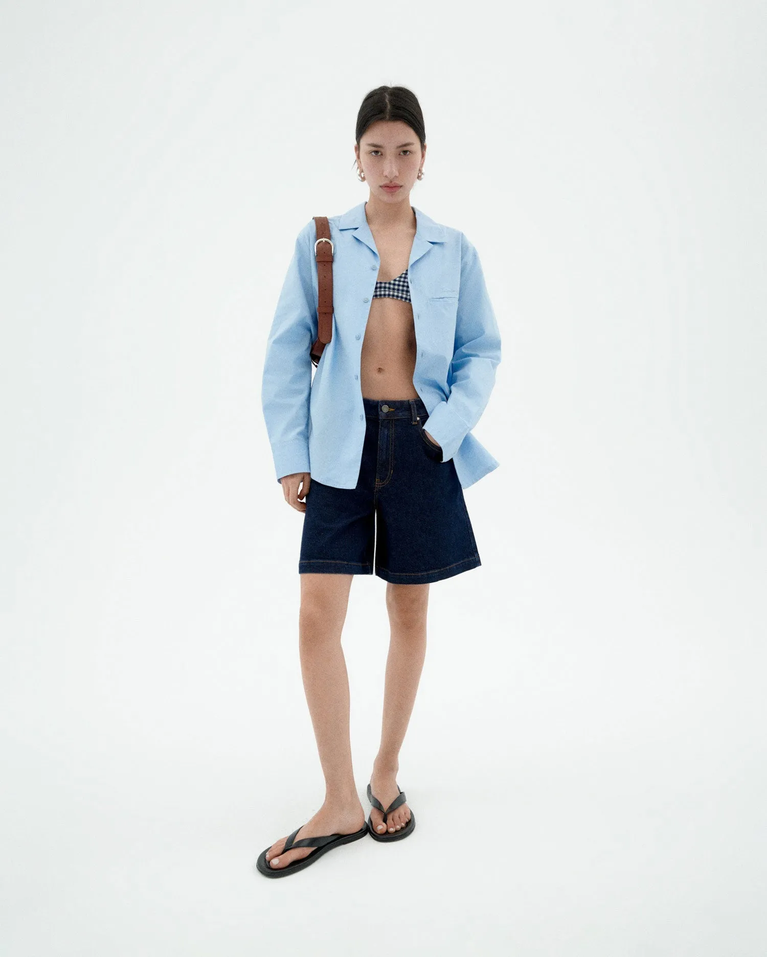 Luisa Denim Shorts Dark Clean