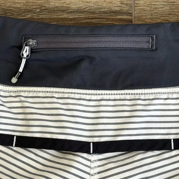 Lululemon Run: Speed Short in Hyper Stripe Reflective Angel Wing/Soot Light, 6*