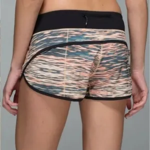 Lululemon Run Speed Shorts  Tiger Water Multi  Sz. 6  EUC!!