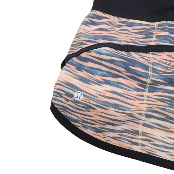 Lululemon Run Speed Shorts  Tiger Water Multi  Sz. 6  EUC!!