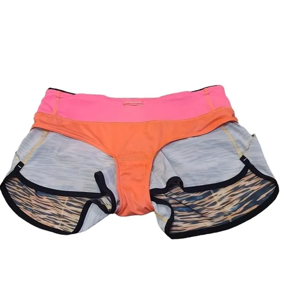 Lululemon Run Speed Shorts  Tiger Water Multi  Sz. 6  EUC!!