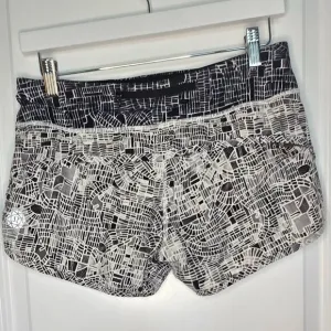 Lululemon Speed Short 2.5&quot; - 2016 Seawheeze - 6 Grid Map Texture White Black
