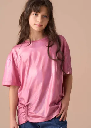 Luna Pink Foil Jersey Top