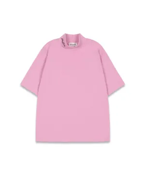 MACKY Golf: Basic Logo Half-Neck T-Shirt - Pink