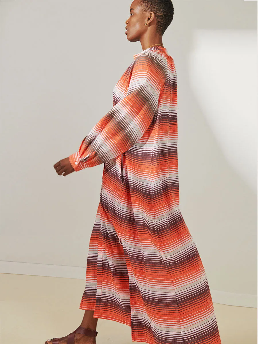 MAKEDA | Button Up Dress