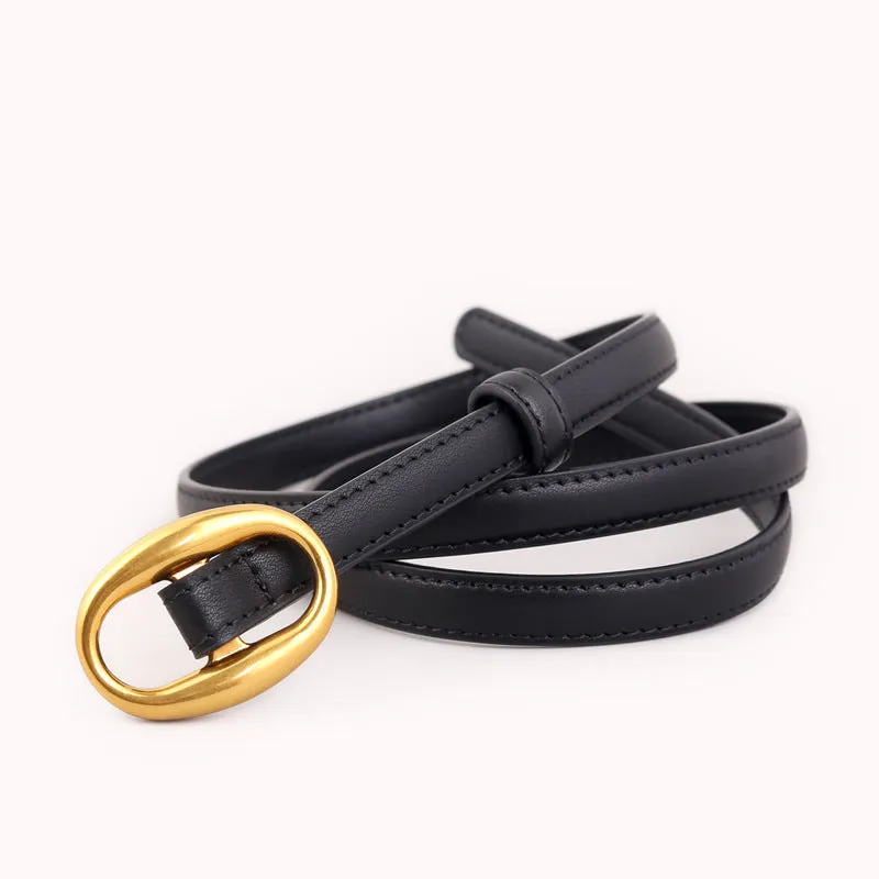 Mallory Skinny Leather Belt